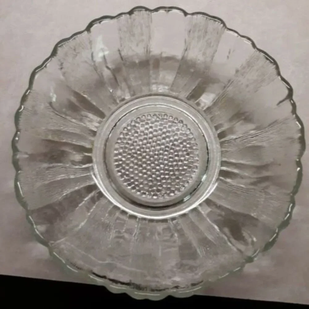 Anchor Hocking Clear Country Estate Sunflower Chip Bowl